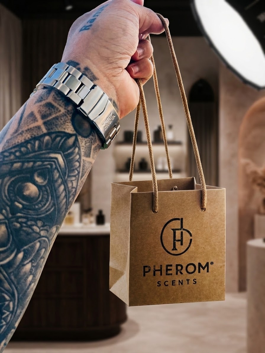 Bolsa de presentación PHEROM Scents lista para entregar